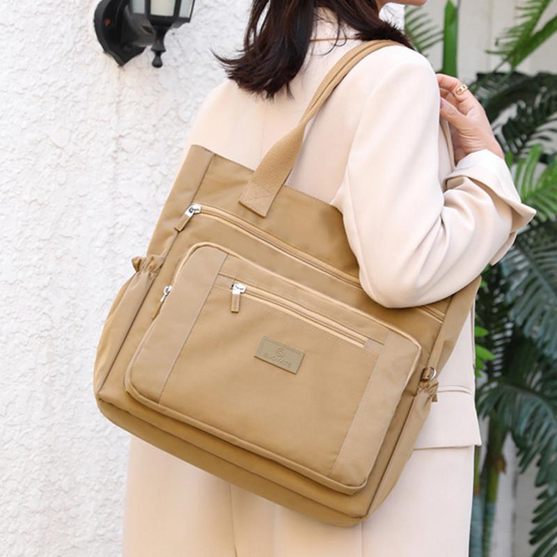 Водонепроницаемая нейлоновая сумка через плечо, женская большая вместительная сумка-тоут, модная сумка с ручкой, сумка для покупок, дорожная сумка и кошелек