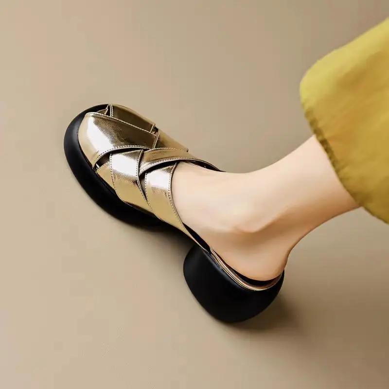 Height Women's Slippers and Ladies Sandals Rubber Shoes 2024 Trend H Sandal Shoe Luxury Unique 39 New Collection Summer Slides