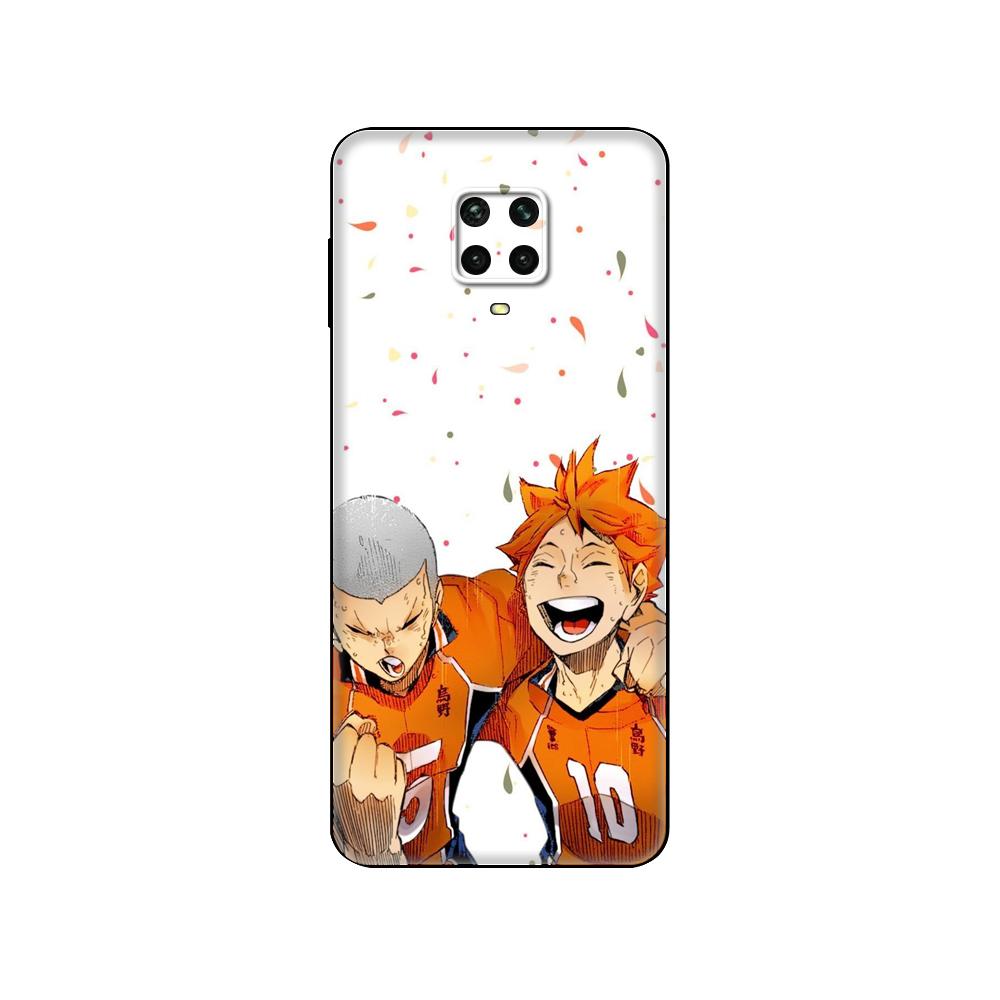 Black Tpu Case For Xiaomi Redmi 7A 8 8A 9 9A 9C Case Redmi Note 8T 8 Pro T Note 9 9S 9 Pro Haikyuu Hinata Attacks Anime Bling