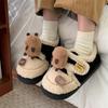 Warm Shoes 2025 Winter New Cotton Shoes Kapibara Velcro Toy Lamb Wool Non-slip Cute Beanie Shoes