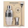 Bartendar Cocktail Making Kit 3pcs Barware Stainless Steel Shaker & Jigger & Spoon Bartending Gifts Set for Cocktail Enthusiast