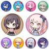 32/44/58mm Hatsune Miku Brooches On Backpack Cosplay Cartoon Badge Saki Tenma Honami Mochizuki Enamel Pins Accessories Gift Jewelry