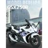 1/12 Scale Suzuki GSX-250R Metal Model Toy Alloy Diecast Motorcycle Simulation Toy with Light Sound Collection for Children Gift