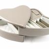 [G0948] - Taupe 'Love' Leather Jewelry Box