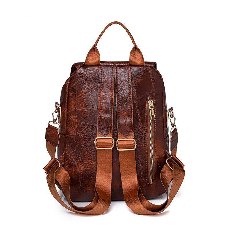 Backpack Women's Bag Fashion Large Capacity Retro Soft Leather Women's Backpack