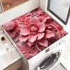 Elegant Floral Dustproof & Quick-Drying Refrigerator and Washing Machine Cover Pad