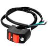 Motorcycle Handlebar Fog Light Button Switch ON-OFF LED Head Lamp Angel Eyes