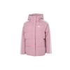 W 3St Puff Jacket Logo Striped Print Zipper Hoodie Long Sleeve Down Coat Women Jackets Pink HR8446