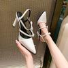 Fashion Fashion Sandals White Plus Size Pointed High Heeled 2024 New Summer Sandals High Heeled