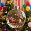 The Reindeer Family Christmas Ball Funny 3D Reindeer Hanging Decoration Plastic Christmas Ball Winter Ornaments for Xmas Tree Indoor Home Decor