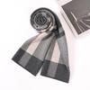 Versatile Plaid Men's Wool Scarf Winter Boys' High-end Dad's Cashmere Warm Scarf 2025 New