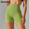 Auroth Sexy Elastic Yoga Shorts Women Biker Sports Shorts High Waist Fitness Workout Shorts