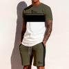 Summer Y2K Style Fashion Trendy Men's Set Extra Large Men's Loose Top Refreshing and Breathable Leisure Travel Set