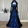 Women Vintage Retro Gothic Long Sleeve Hooded Dress Long Gown Dresses