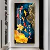 Abstract Nine Koi Fish Canvas Painting Nasturtium Poster Home Decor Wall Art Picture Aisle Living Room Interior Decoration