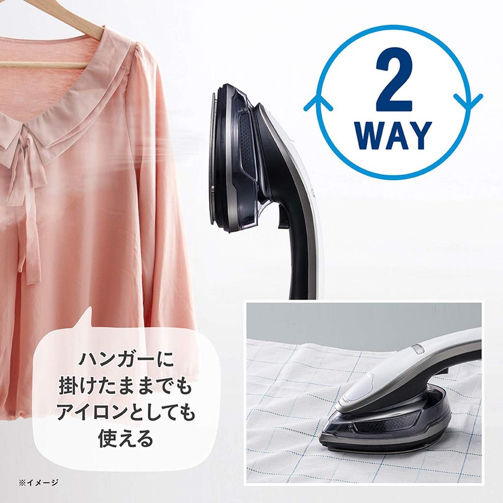 Koizumi Clothes Steamer Steam Volume Rise 40 Seconds Brush and Cloth Attachment Included Black 0.5g/time MAS-1000/K