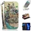 3D Painting Zoo Pattern Flip Wallet PU Leather Case with For iPhone Samsung Umidigi Infinix TECNO...Suitable for Over 900 Phone Models
