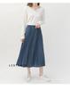 Qooth Elegant A Line Pleated Skirt Spring Summer Long Skirt Women Casual High Waisted Maxi Skirts JM0001