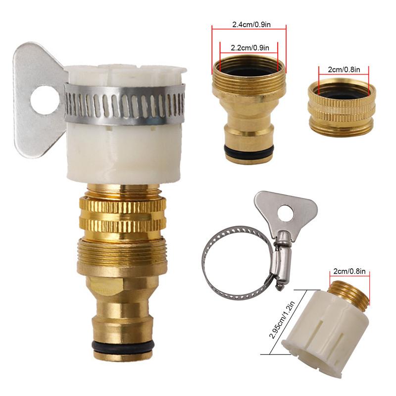 15mm-23mm Universal Kitchen Hose Adapter 3 IN 1 Faucet Connector Mixer Hose Adapter Tube Joint Fitting Garden Watering Tools