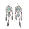 [M9394] - Designer Earrings 'Navajos' Turquoise Red