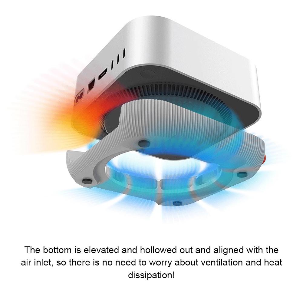 Cooling Base Bracket For Apple Mac Mini M4 Power Button Printing Cute Bracket 3D M4 Front Creat E2H8