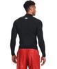 Under Armour UA HeatGear Armour Compression Long Sleeve Mock Size Small Shirt, Men's, Black/White,