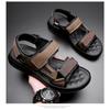 Fashion Summer Designer Hollow Leather Soft Soled Men's Sandals Fashion Retro Casual Outdoor Beach Men Sandalias Male Driving Shoes