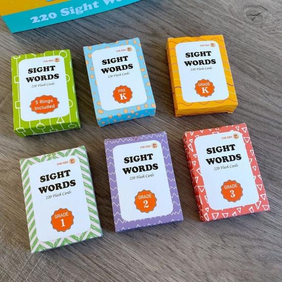 1 Set Sights Words Flash Cards Alphabet ABC English Words Spelling Preschool Learning