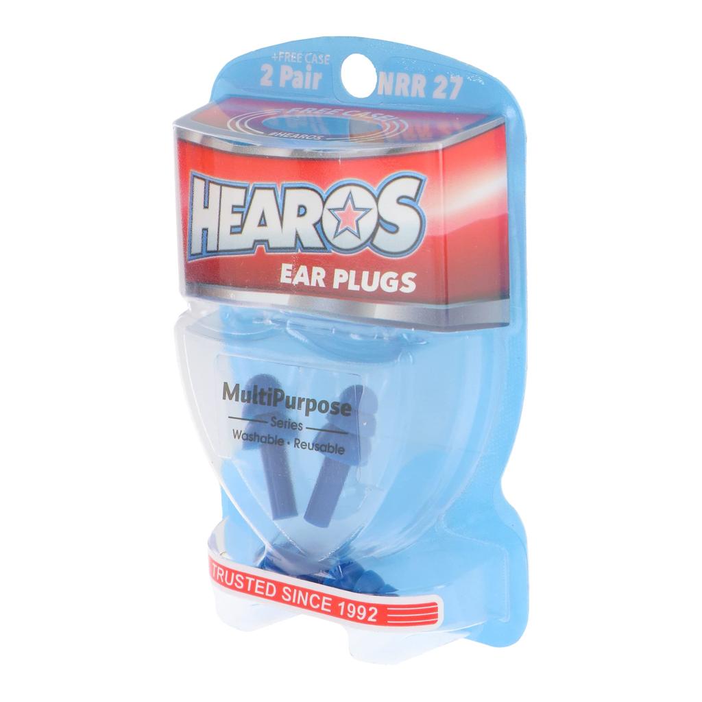 HEAROS Multipurpose Molded Silicone Earplugs NRR 21 Hearing Protection Pairs Free (2 & Case)