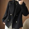 Autumn and Winter Women's Temperament Fashion Jacket Loose Woolen Cardigan Coat Short Suit Collar Woolen Trend Coat