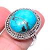 Natural Tibetan Turquoise Gemstone 925 Solid Sterling Silver Gift Ring S.9 d0L32