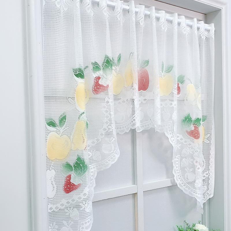 Nordic White Lace Coffee Curtain: Kitchen Partition, Door, Bay Window, Cabinet Decor