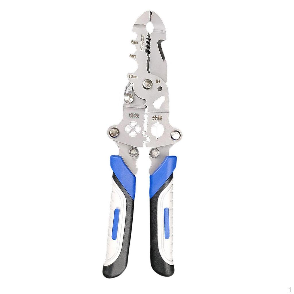 Foldable Wire Stripper Cable Cutting Tool Pliers Crimping for Clamping