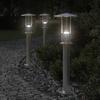 VidaXL Outdoor Floor Lamps 3 Pcs Silver 60 Cm Stainless Steel, Outdoor Ground Lighting, Ground Lighting of 4006350