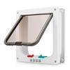 Cat Flap Door Safe Windproof Durable Pet Door Pet Supplies for Interior Exterior Doors White L