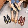 Fashion Spring and Summer New French Low Heel Square Head Shallow Mouth Single Shoes for Women Soft Sole Flat Shoes Design Niche