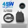5A 45W PD USB-C Super Fast Charger for Samsung S20 S21 FE S22 S23 Plus S24 Note 20 Ultra A53 A54 Type C To Type C Quick Charging Cable