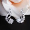 Chic Female Stud Earrings Partysu Style Shining Cubic Zirconia Women Earring Delicate Anniversary Gift Jewelry