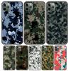 Army Green Camouflage Case For iPhone 11 Pro SE 2020 X XR XS Max 6 6S 7 8 Plus Soft Black TPU Silicone Phone Case Back Cover