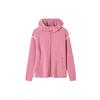 Casual Loose Fit Zip Pocket Hooded Long Sleeve Jacket Women Jackets Red 162137707-2