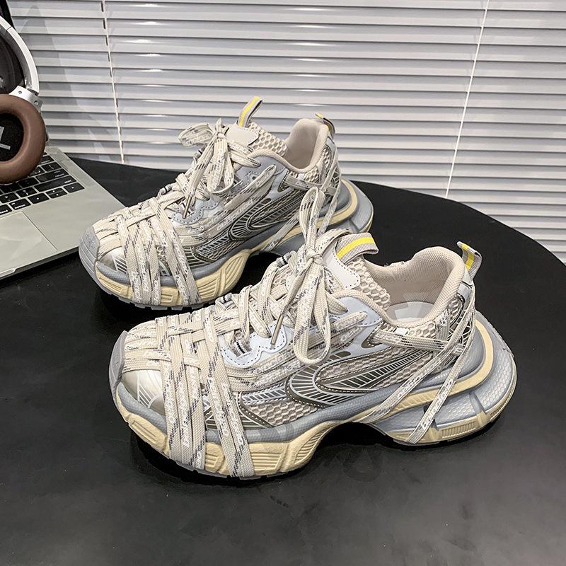 Popular 2025 Summer New Fashion Versatile Niche Thick-soled Muffin Shoes Straps Breathable Sports Casual Shoes Dad Shoes