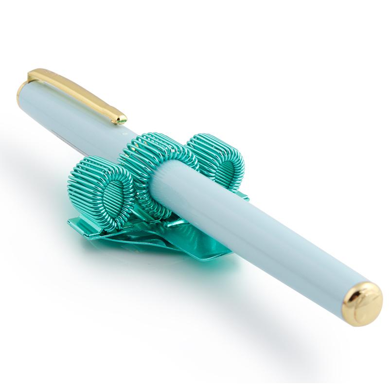 Brass Notebook Pen Clips Penholder For Traveller Planner Cowhide Diary Metal Pen Holder Korean Stationery