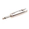 Silver-Colored 3 Pin Xlr Female To 1/4" 6.35Mm Male Mono Jack Lead Adapter Ad