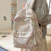 School Bag Cute Lightweight Printed Bear Versatile Junior High School Students Simple Spring Outing Casual Sweet Shoulder