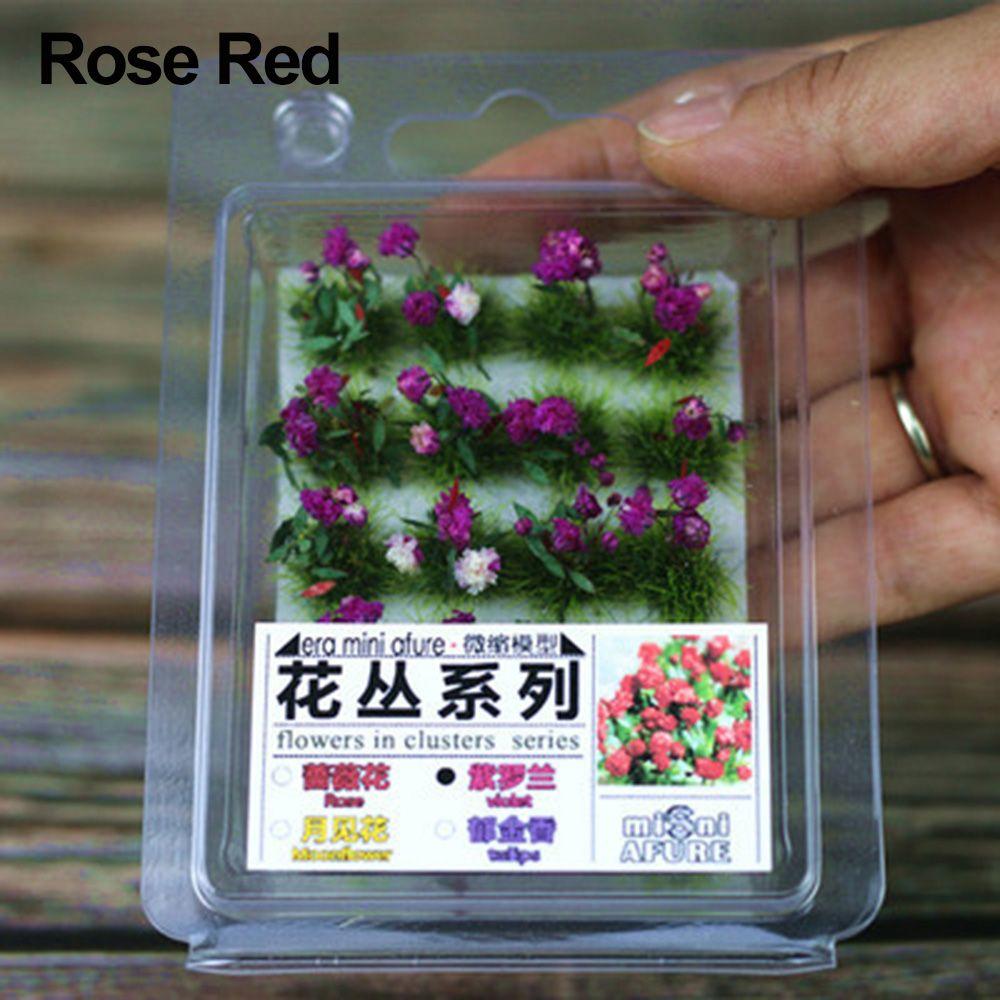 Material Fairy Garden Static Grass Tufts Sand Table Layout Scene Model Miniature Flower Cluster