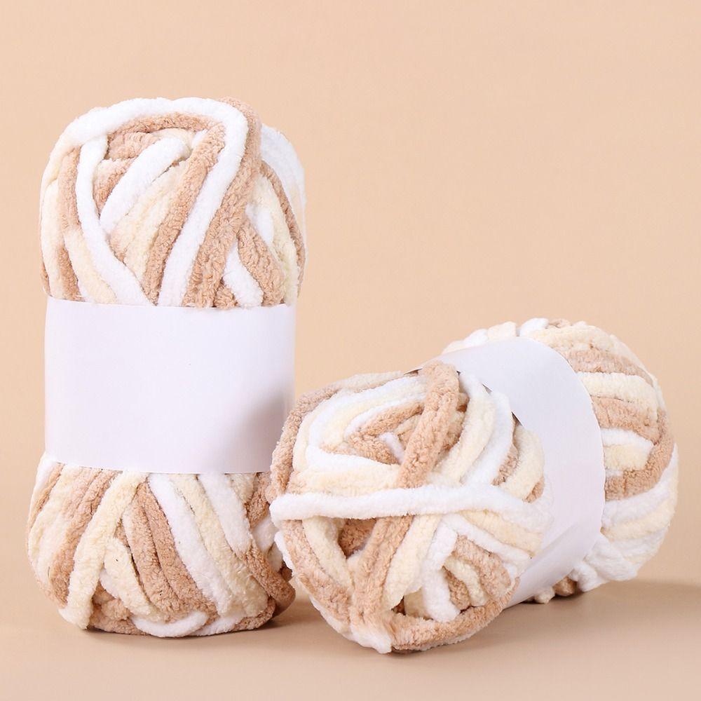 Thick Coarse Wool Thread 50g/ball Chenille Hand Knitting Yarn New Ice Strip Thread Yarn