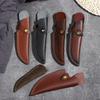 Pocket Hunt Leather Sheath Holder Camp Outdoor Carry Flashlight Case Belt Loop Case Fold Knife Tool