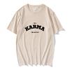 Karma Is A Cat T-shirts for Spring Round Neck Print Tee-shirt Funko Pop Fashion Cotton Tshirt Ropa Hombre Comfortable Clothes