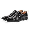 Fashion Men's Casual Business Leather Shoes Men Classic Retro Monk Shoe Dress Office Mens Slip-on Outdoor Wedding Party Flats