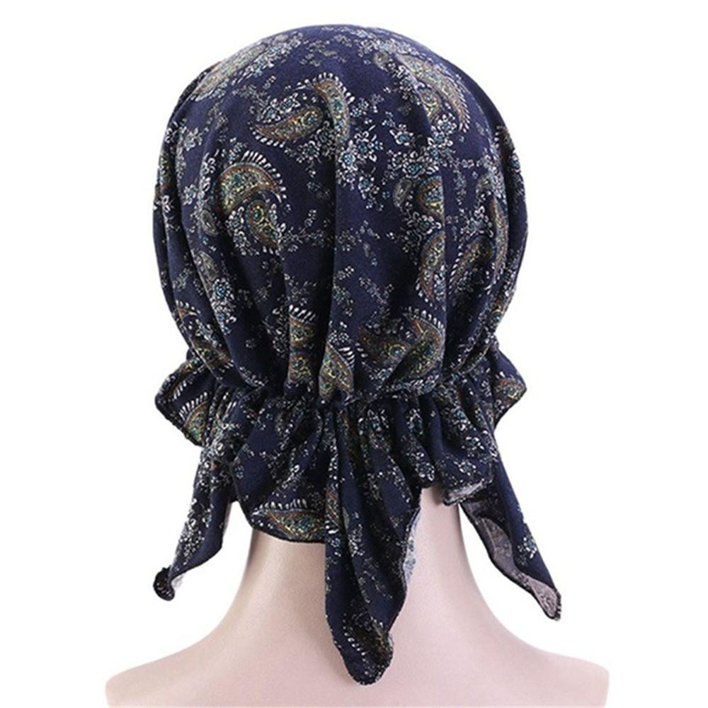 New Fashion Scarf Muslim Printed Headwear Cancer Chemo Hat Turban Hat Head Wrap Cap